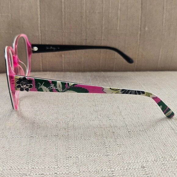 Vera Bradley Women Eyeglasses Sunglasses Frame Big Face Glasses Black/Pink - Picture 6 of 12